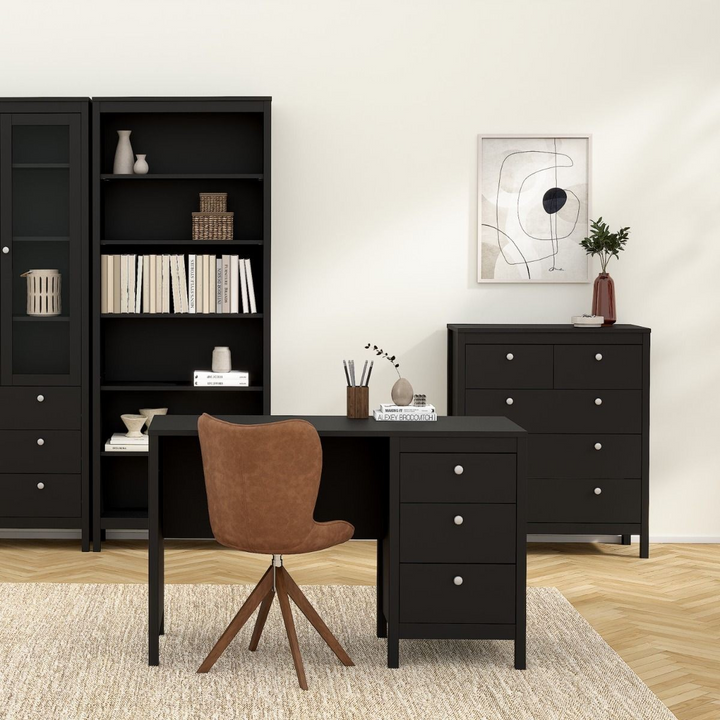 Hindley Chest 3+2 Drawers in Matt Black | Chest of Drawers | Drawers 