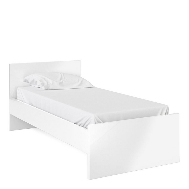 Brixton Single Bed 3ft (90 x 190) in White High Gloss | Beds | Single Bed