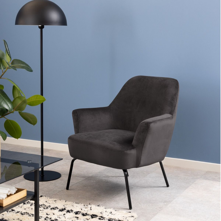 Llanelli Lounge Chair in Dark Grey | Lounge Chair | Lounge Chairs