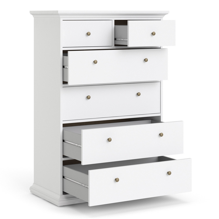 Solihull Chest of 6 Drawers in White | Chest of Drawers | Drawers 