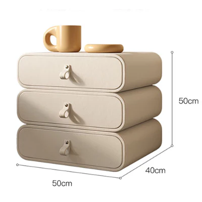 Neath Bedside Table, White | BedsideTable