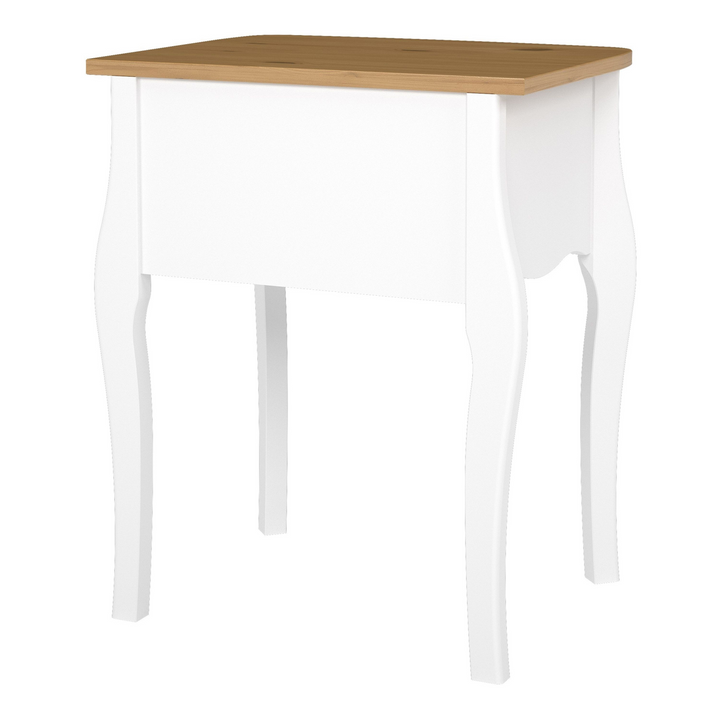 Rhyl Nightstand in Pure White Iced Coffee Lacquer | Bedside Cabinet | Bedside Cabinets | Bedroom Cabinet