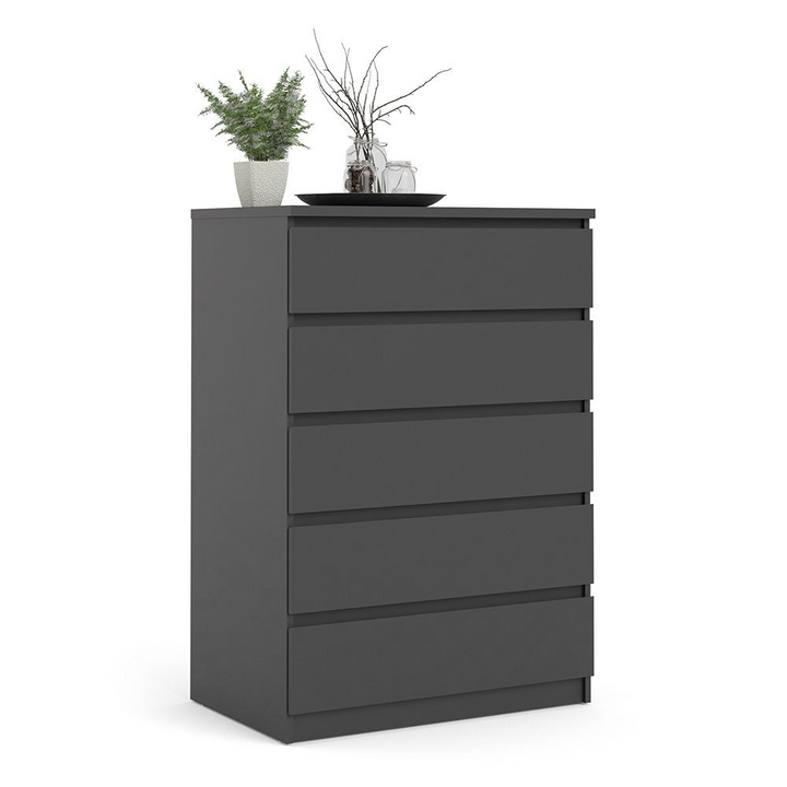 Brook Chest of 5 Drawers in Black Matt | Chest of Drawers | Drawers 