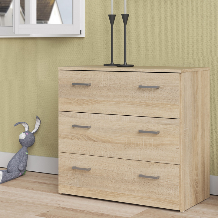 Longton Chest of 3 Drawers in Oak | Chest of Drawers | Drawers 