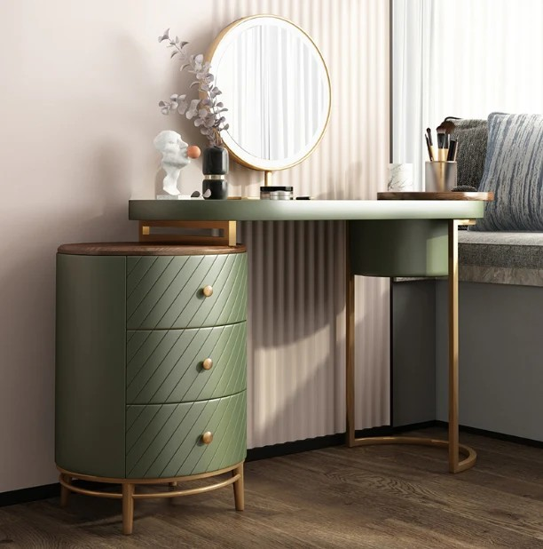 Harrogate Dressing Table With LED Mirror, White, Makeup Vanity | Dressing Table