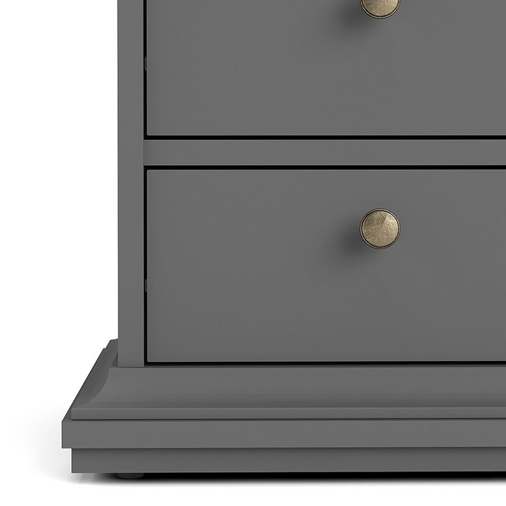 Solihull Bedside 2 Drawers in Matt Grey | Bedside Cabinet | Bedside Cabinets | Bedroom Cabinet