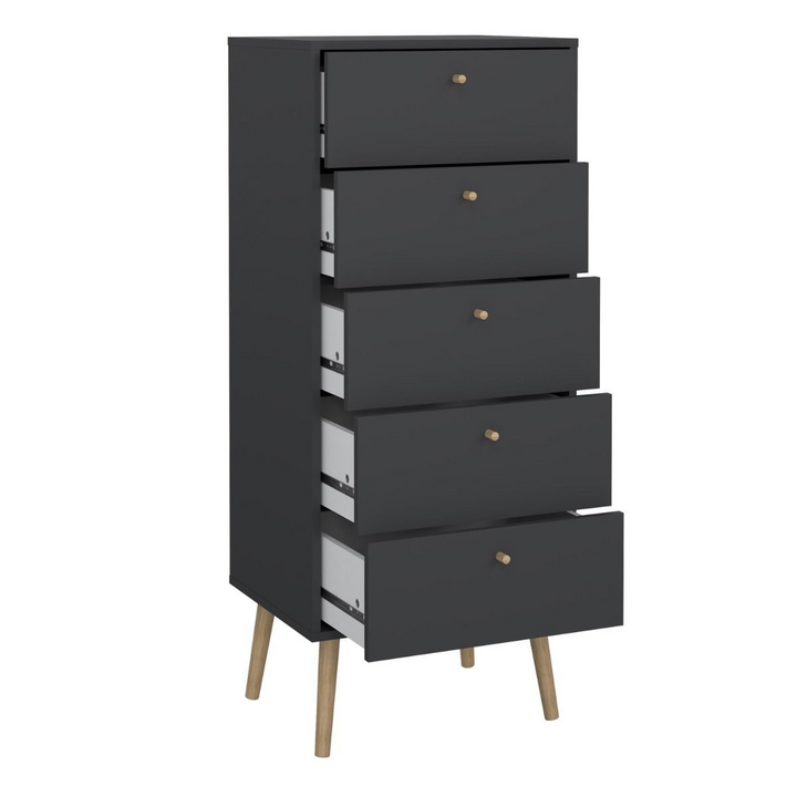 Darlaston Chest 5 Drawers Dark Grey | Chest of Drawers | Drawers 