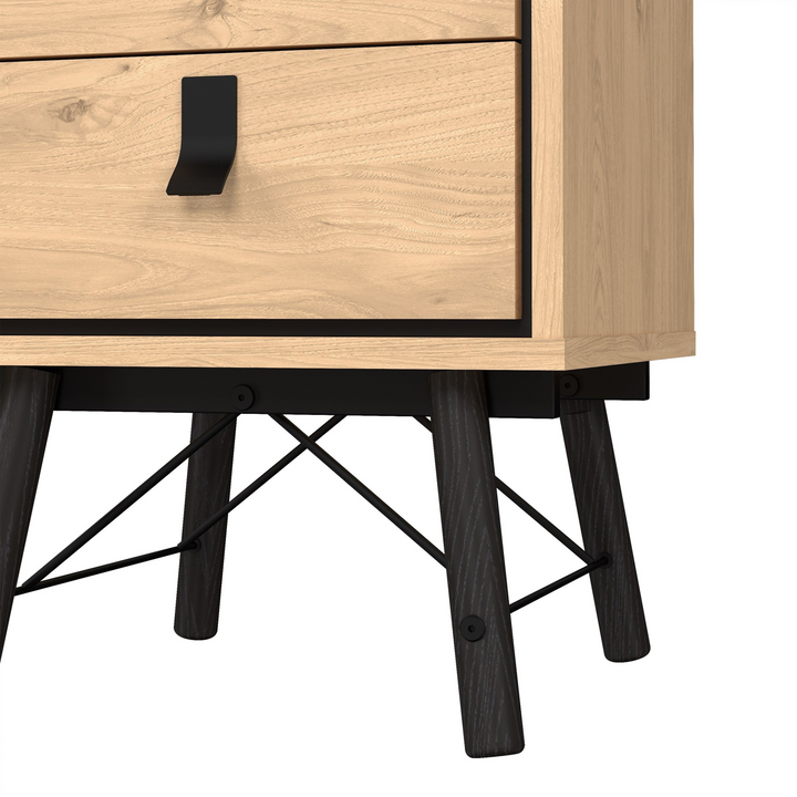 Moubray Bedside Cabinet 2 Drawer Jackson Hickory Oak| Bedside Cabinet | Bedside Cabinets | Bedroom Cabinet 