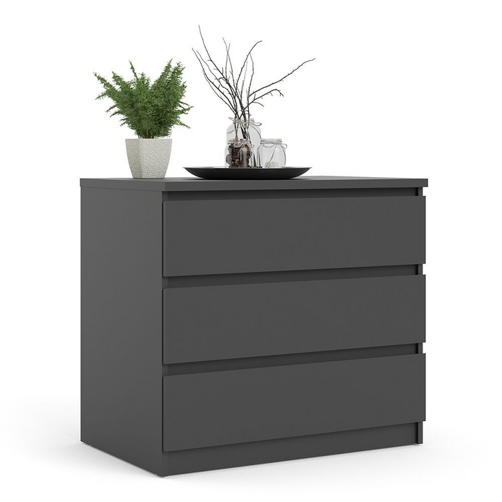 Brook Chest of 3 Drawers in Black Matt | Chest of Drawers | Drawers 