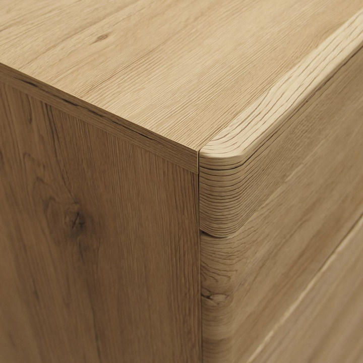 Hulme 2 Drawer Bedside Cabinet LH Drawer (wall fixing) in Oak | Bedside Cabinet | Bedside Cabinets | Bedroom Cabinet