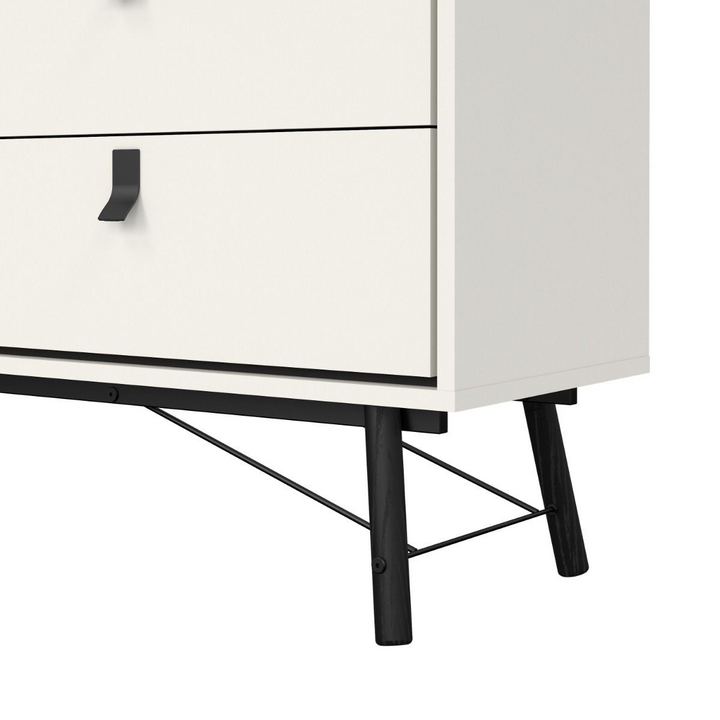 Moubray Wide Double Chest of Drawers 6 Drawers in Matt White | Chest of Drawers | Drawers 