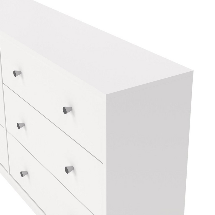 Shenley Chest of 6 Drawers (3+3) in White | Chest of Drawers | Drawers 