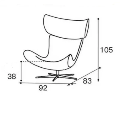 Rochdale Chair And Ottoman, Brown with Star Base | Arm Chair | Comfort Chair 