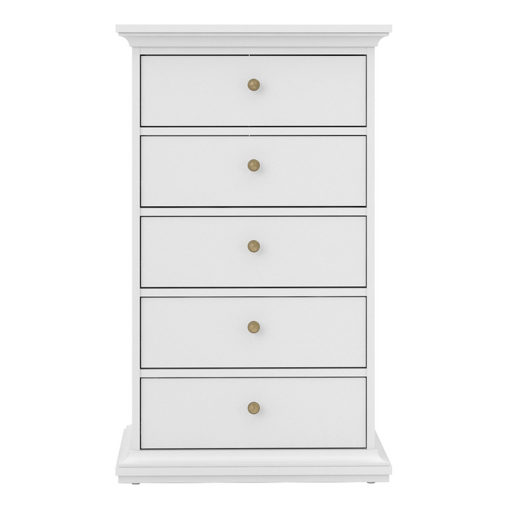 Solihull Chest 5 Drawers in White | Chest of Drawers | Drawers 