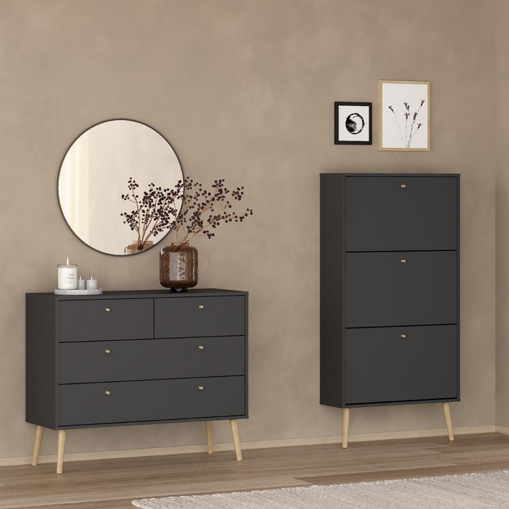 Darlaston Chest 2 + 2 Drawers Dark Grey | Chest of Drawers | Drawers 