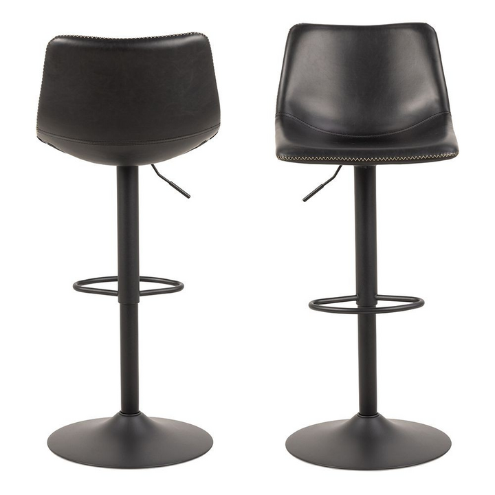 Bridlington Bar Stool in Black Set of 2 | Bar Stools | Counter Stools | Bar & Counter Stools