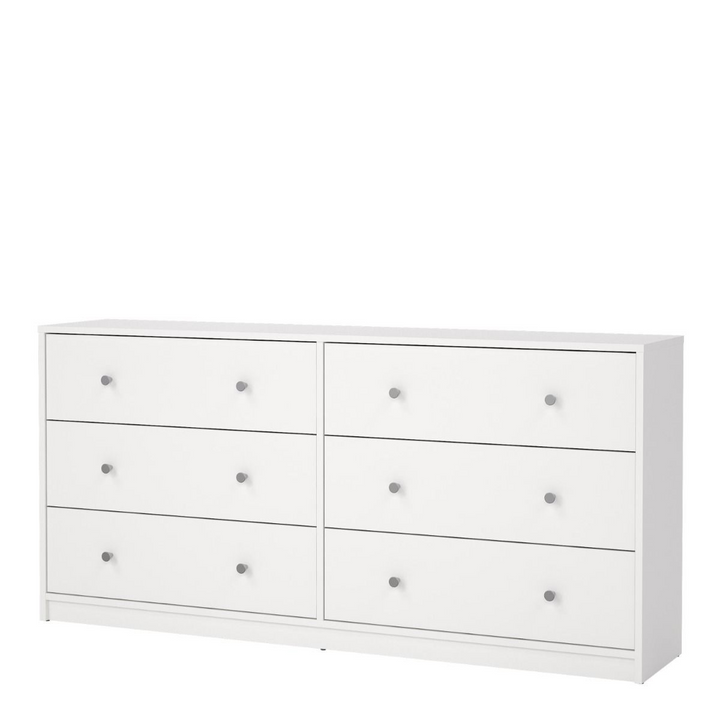 Shenley Chest of 6 Drawers (3+3) in White | Chest of Drawers | Drawers 