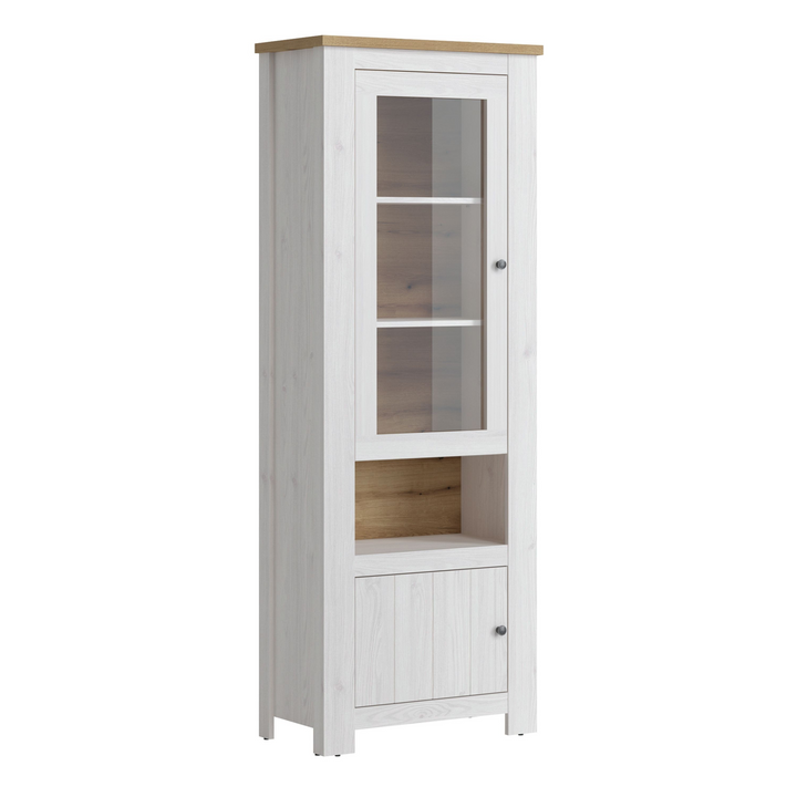 Deal 2 Door Display Cabinet in White and Oak | Dining Cabinet | Dining Cabinets