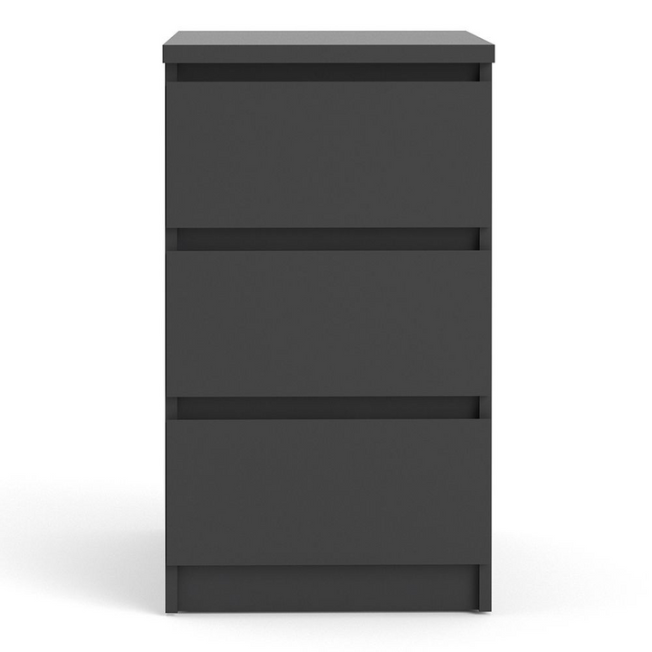 Brook Bedside 3 Drawers in Black Matt | Bedside Cabinet | Bedside Cabinets | Bedroom Cabinet