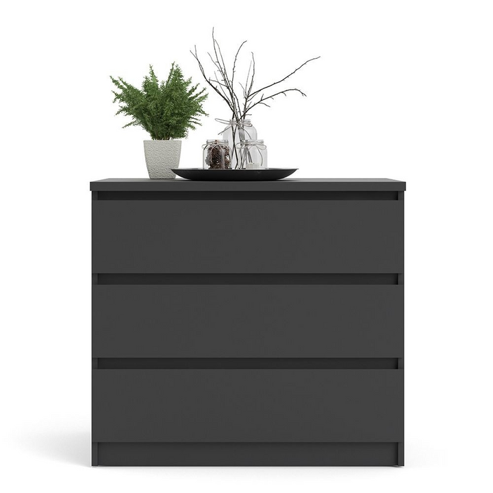 Brook Chest of 3 Drawers in Black Matt | Chest of Drawers | Drawers 