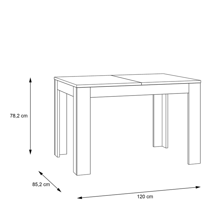 Abingdon Extending Dining Table 120-148cm in Waterford Oak | Dining Table