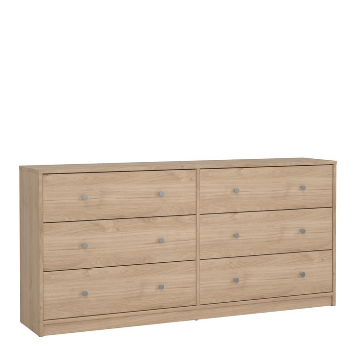 Shenley Chest of 6 Drawers (3+3) in Jackson Hickory Oak | Chest of Drawers | Drawers 