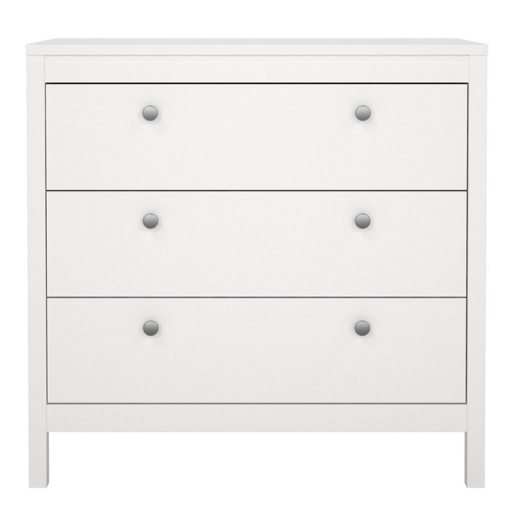 Hindley Chest 3 Drawers in White | Chest of Drawers | Drawers 