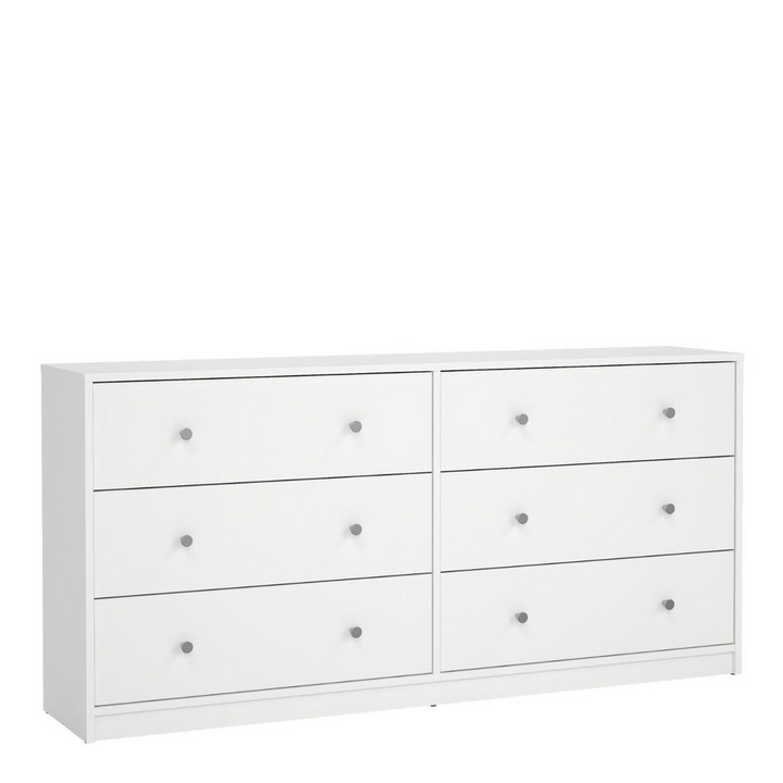 Shenley Chest of 6 Drawers (3+3) in White | Chest of Drawers | Drawers 