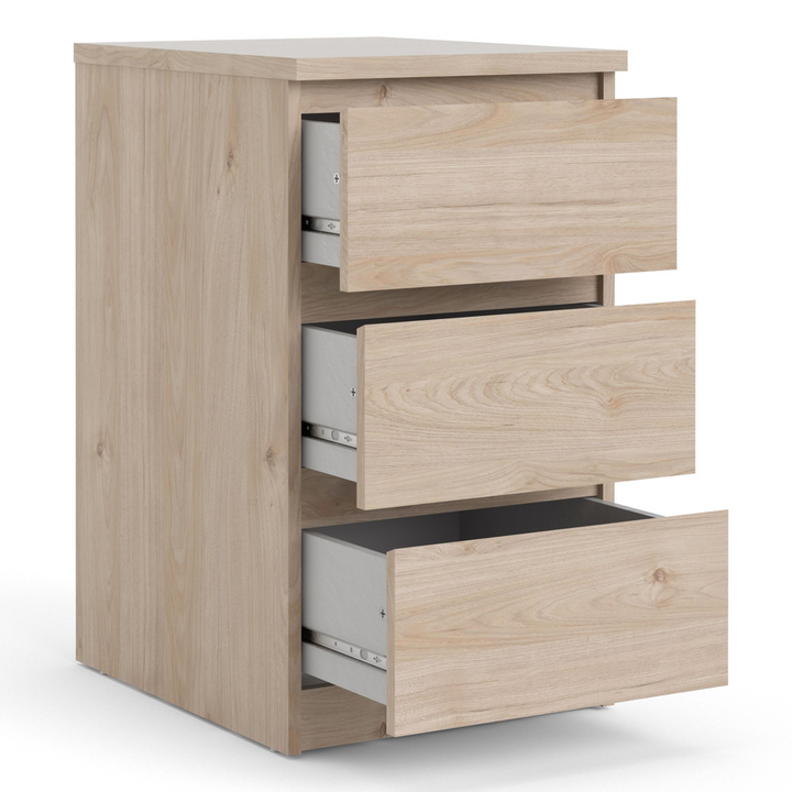 Brook Bedside 3 Drawers in Jackson Hickory Oak | Bedside Cabinet | Bedside Cabinets | Bedroom Cabinet