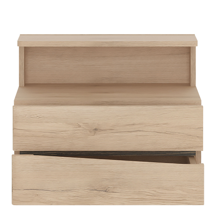 Hulme 2 Drawer Bedside Cabinet LH Drawer (wall fixing) in Oak | Bedside Cabinet | Bedside Cabinets | Bedroom Cabinet