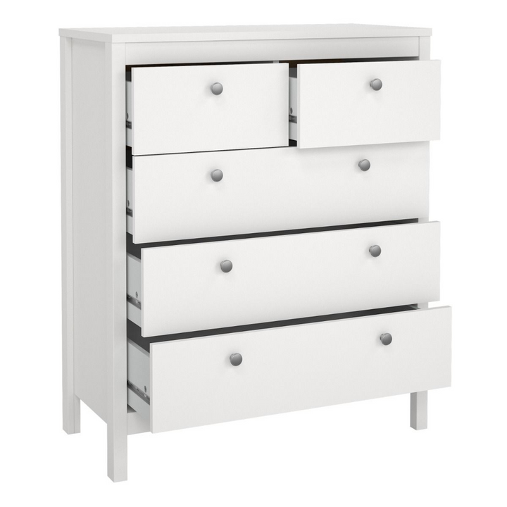 Hindley Chest 3+2 Drawers in White | Chest of Drawers | Drawers 