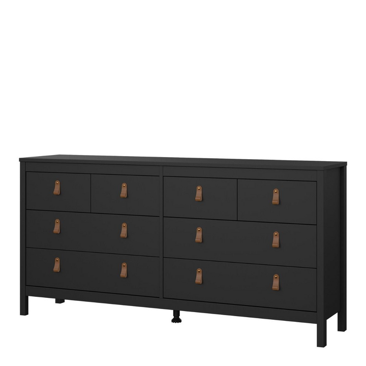 Droitwich Double Dresser 4+4 Drawers in Matt Black | Chest of Drawers | Drawers 