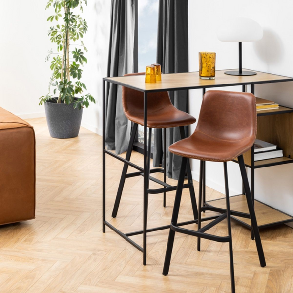 Bridlington Bar Chair in Brown Set of 2 | Bar Stools | Counter Stools | Bar & Counter Stools