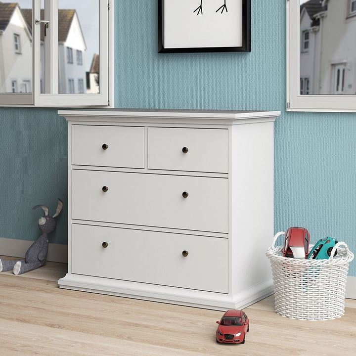 Solihull Chest of 4 Drawers in White | Chest of Drawers | Drawers 