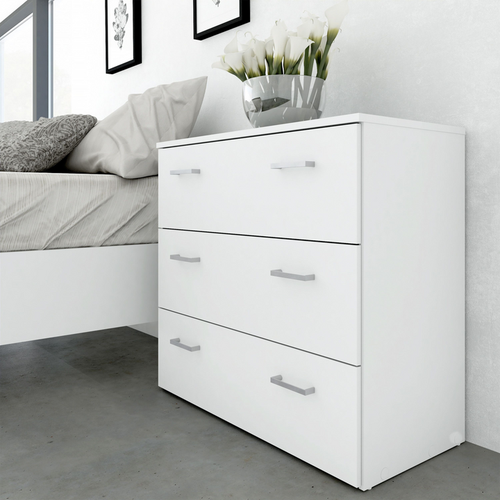 Longton Chest of 3 Drawers in White | Chest of Drawers | Drawers 