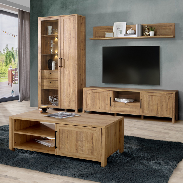Magna Brun Display Cabinet in Waterford Oak | Dining Cabinet | Dining Cabinets