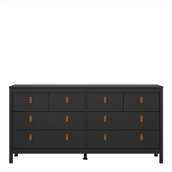 Droitwich Double Dresser 4+4 Drawers in Matt Black | Chest of Drawers | Drawers 