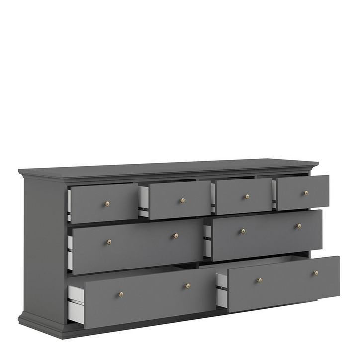 Solihull Chest of 8 Drawers in Matt Grey | Chest of Drawers | Drawers 