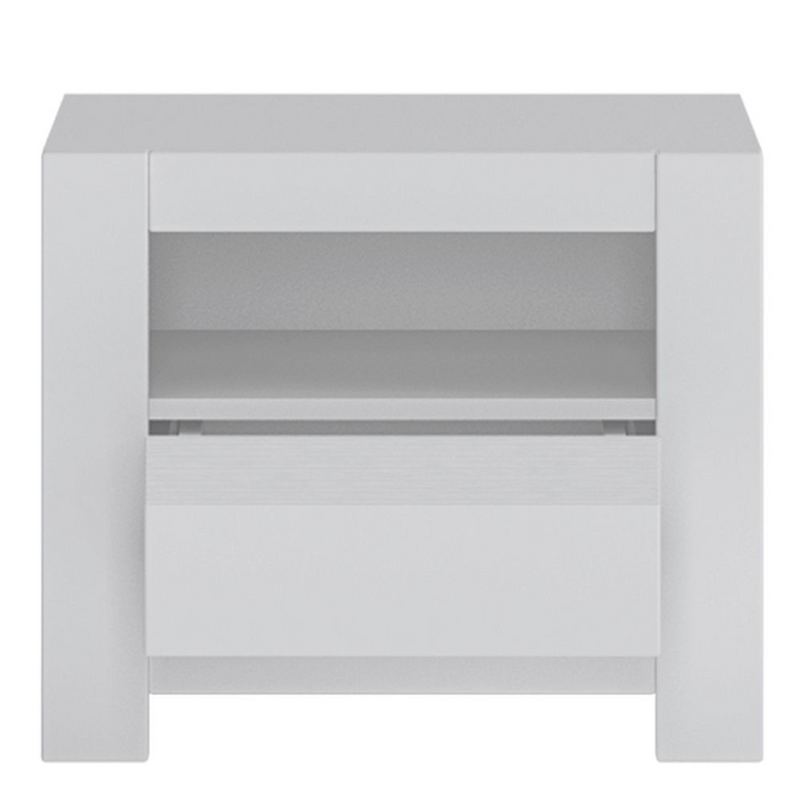 Newton 1 Drawer Bedside Table in Alpine White | Bedside Cabinet | Bedside Cabinets | Bedroom Cabinet