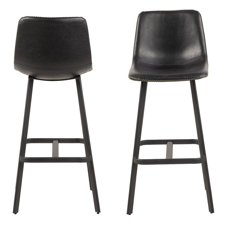 Bridlington Bar Chair in Black Set of 2 | Bar Stools | Counter Stools | Bar & Counter Stools