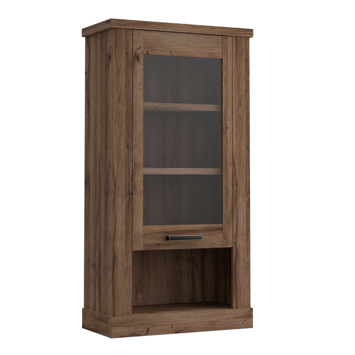 Chichester 1 Door Wall Display Cabinet in Tabak Oak | Dining Cabinet | Dining Cabinets