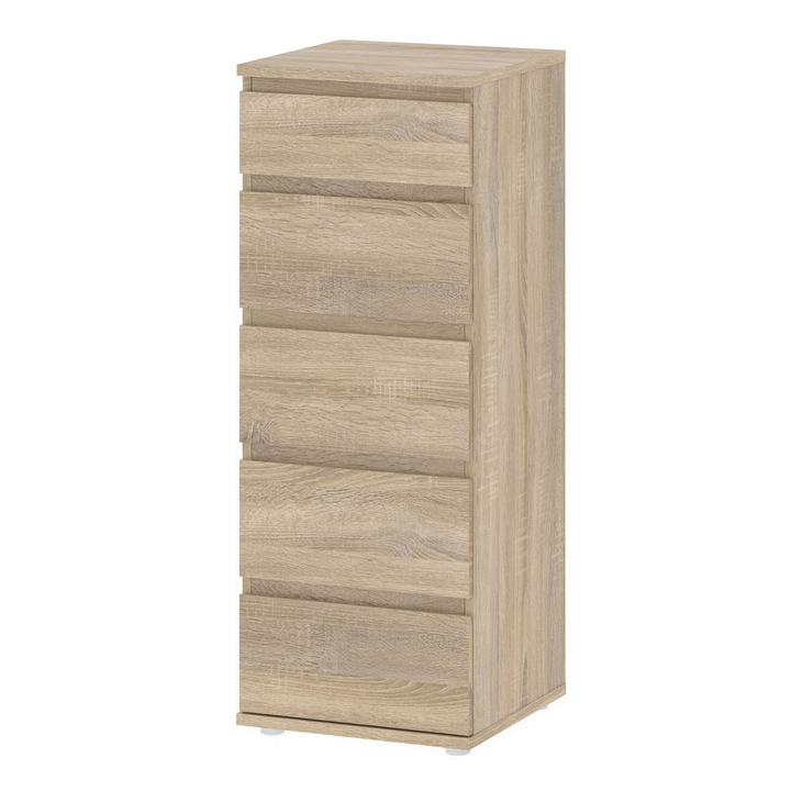 Bury Narrow Chest of 5 Drawers in Oak | Chest of Drawers | Drawers 