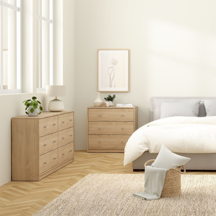 Shenley Chest of 6 Drawers (3+3) in Jackson Hickory Oak | Chest of Drawers | Drawers 