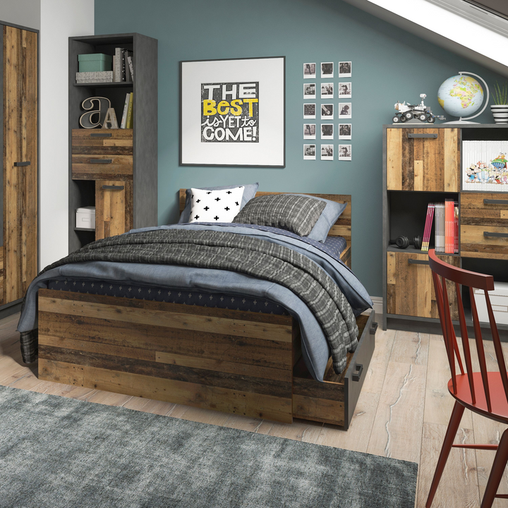 Dudley Single Bed 120cm in Walnut | Beds | Single Bed 