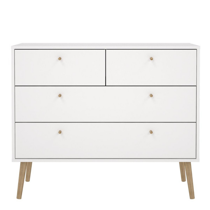 Darlaston Chest 2 + 2 Drawers White | Chest of Drawers | Drawers 