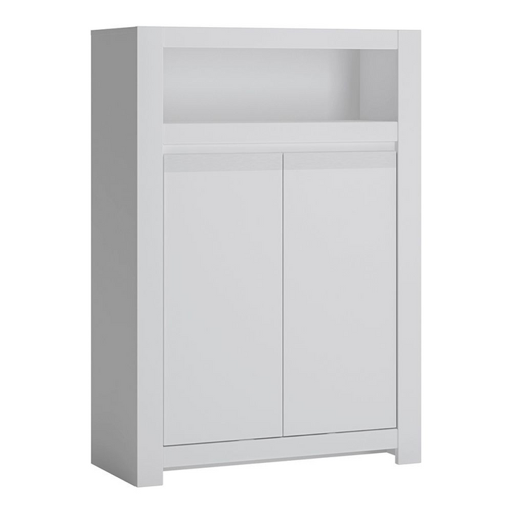 Abingdon 2 Door Cabinet in Alpine White | Living Room Cabinets | Living Room Cabinet