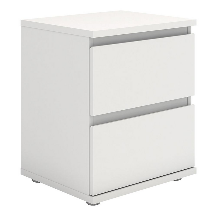 Bury Bedside 2 Drawer in White | Bedside Cabinet | Bedside Cabinets | Bedroom Cabinet