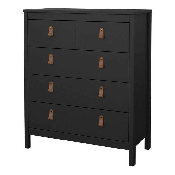 Droitwich Chest 3+2 Drawers in Matt Black | Chest of Drawers | Drawers 