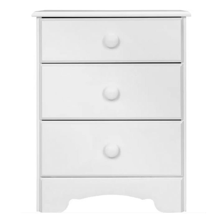 Bishop Bedside Table 3 Drawers in White | Bedside Cabinet | Bedside Cabinets | Bedroom Cabinet