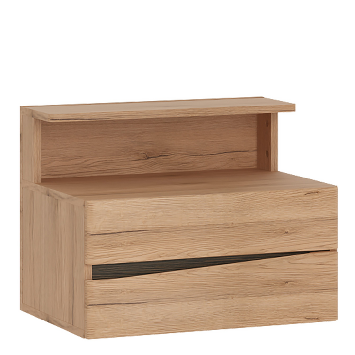 Hulme 2 Drawer Bedside Cabinet RH Drawer (wall fixing) in Oak | Bedside Cabinet | Bedside Cabinets | Bedroom Cabinet